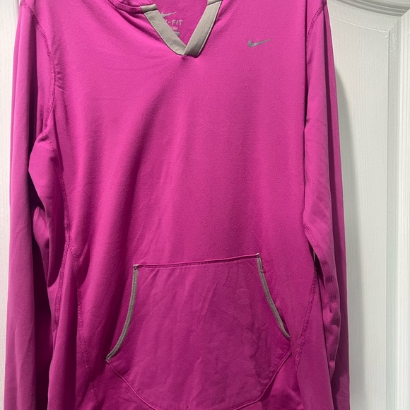 Nike Women's Fuchsia Dri-FIT Hoodie - Picture 2 of 4